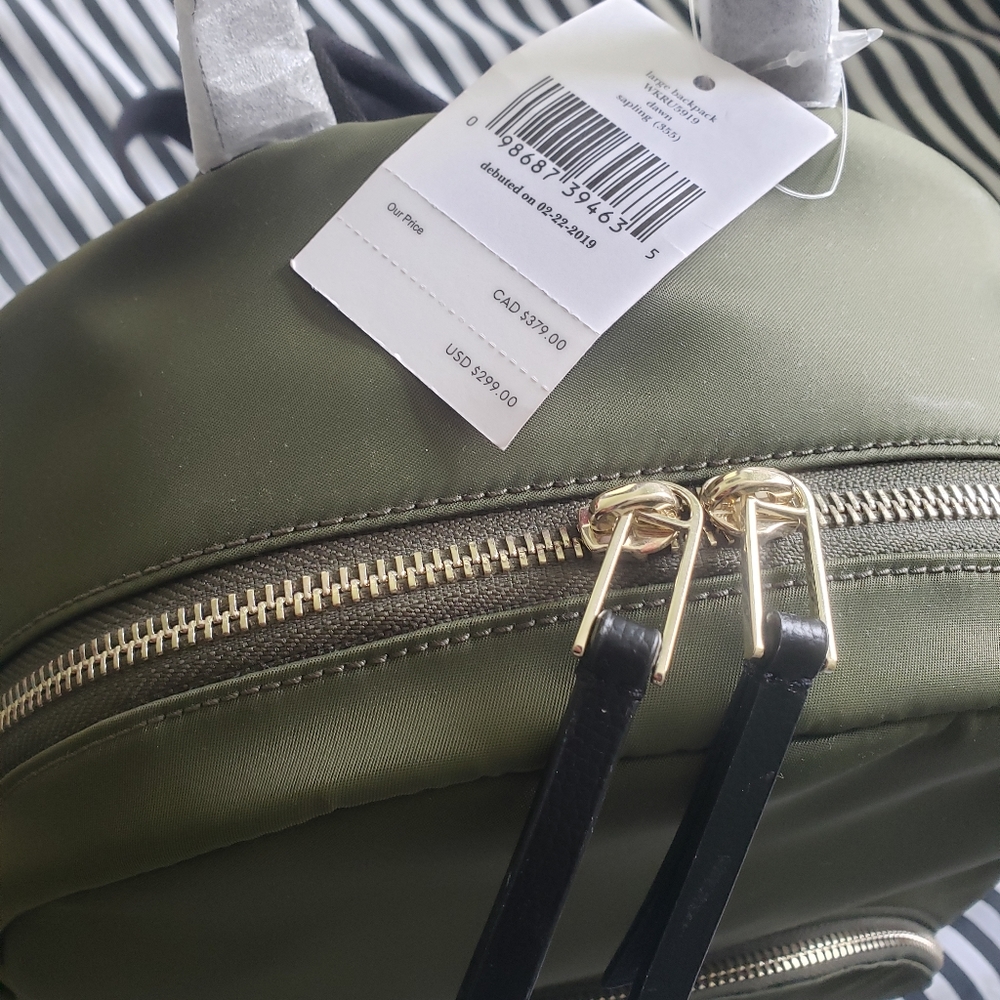 Kate Spade Green Backpack Large - Picture 2 of 6